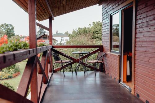 Erkély/terasz, Brīvdienu māja"Jauneglites" (Brivdienu maja"Jauneglites") in Skulte