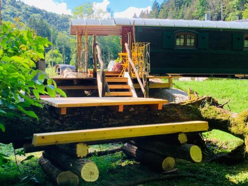 Balkons/terase, La Roulotte du Randonneur in Wegscheid