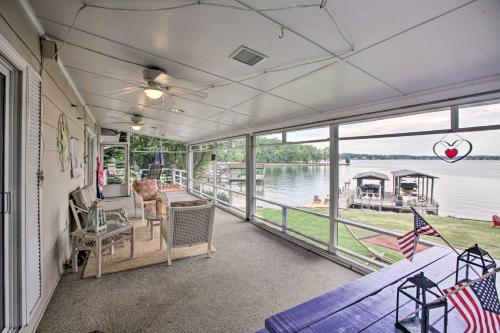 Lakefront Living with Dock, Fire Pit and Sunroom!