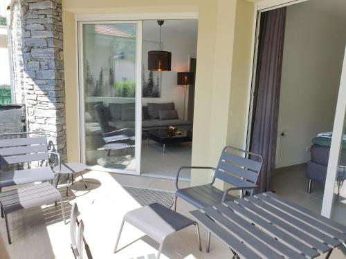 Balcony/terrace, Les Campanules near Filature Arpin
