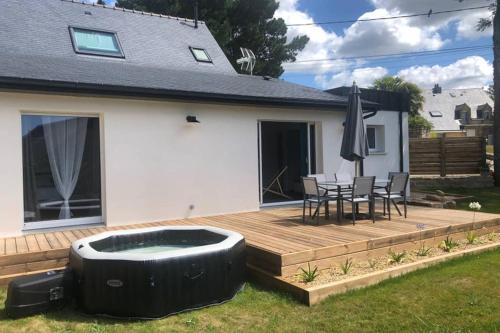 maison avec spa à proximité de la Ria d'Etel gîte à louer Forêt de Camors