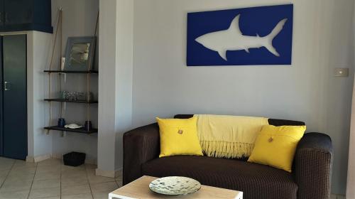Kamar Tidur, The Blue Shark Ocean View Studio in Umkomaas