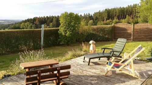 Ferienwohnung Steinwald Ausläufer mit Blick auf Kösseine 