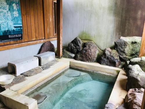 Open air bath, Hotel Radish House in Semboku