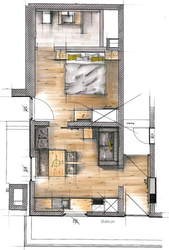 Standard One-Bedroom Apartment with Balcony (2 Adults)