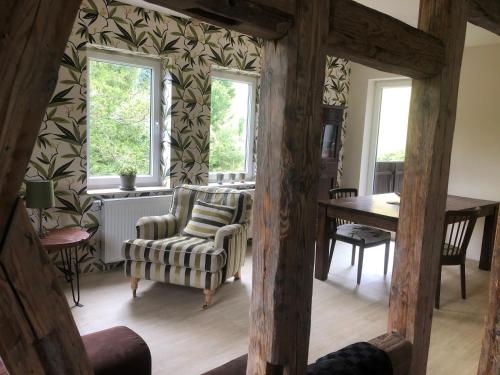 設施, Pension Obere Juchhe in Thuringen Kleines, familiares Pension mit 4 Zimmern und einem geraumigen Apa in 格雷芬塔爾