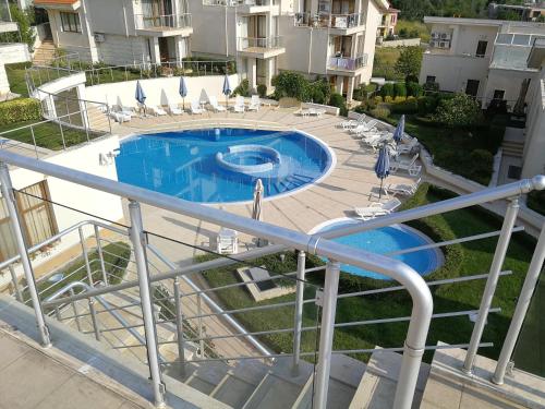 Erkély/terasz, Wonderful family villa with sea view in Byala