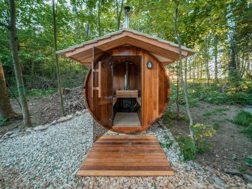 Szauna, Treehous Sněžník s wellness (Treehous Sneznik s wellness) in Kraliky