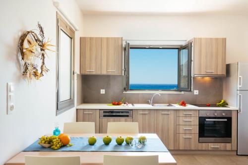 Kitchen, Sea View Luxury Apartments in Plakias