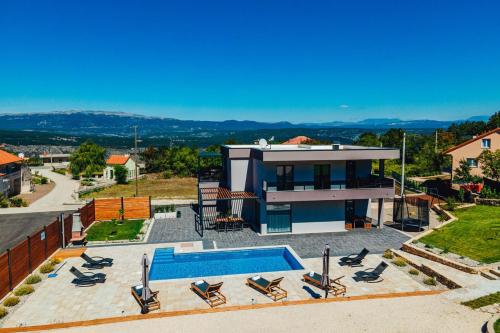 Viesnīcas āriene, Luxury villa Tori in Imotski, pool in Krivodol