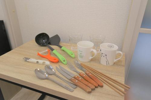 하카타의 아파트먼트 (15m², 침실 1개, 프라이빗 욕실 1개) - 주방