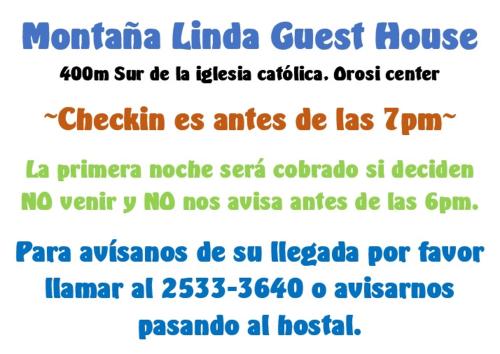 Montana Linda Guest House Orosi
