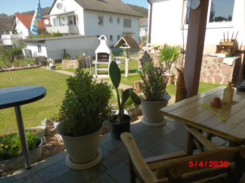 陽台/露台, Ferienwohnung am Brunnen in 格羅斯伊巴赫
