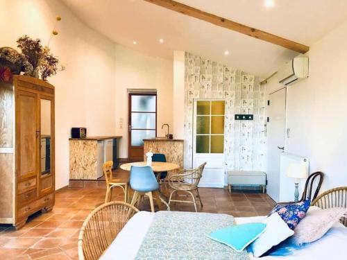 Studio indépendant dans propriété avec piscine chambre d'hôte Saint-Jean-de-Muzols