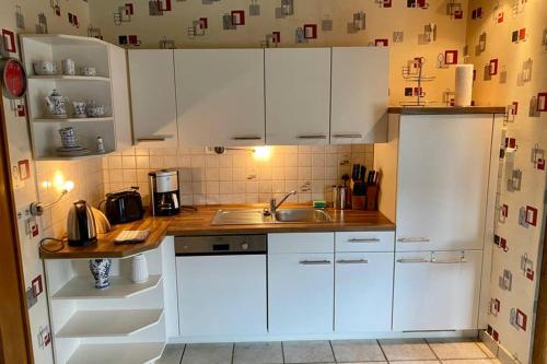 廚房, Ferienwohnung Lutz in 阿舍貝格