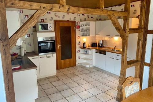 廚房, Ferienwohnung Lutz in 阿舍貝格