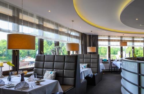 餐廳, Hotel am Wasserfall in 林根(埃姆斯)