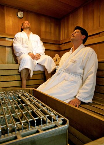 Sauna, Eaglewood Resort & Spa in Itasca