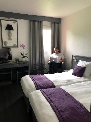 Chambre avec 2 lits