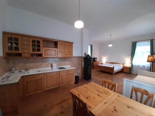 keuken, Wellness Hotel Zámeček (Wellness Hotel Zamecek) in Jetrichovice U Decina