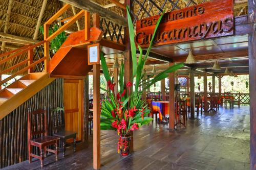 Restaurant, Las Guacamayas Lodge, Selva Lacandona, Chiapas Mexico in Selva Lacandona (Ocosingo)