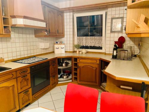 廚房, Großes Ferienzimmer Uckermark in 卡塞科