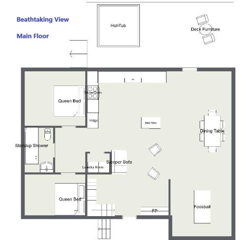 Chalet room in Breathtaking View Hot Tub Free Tickets Fire Pit WIFI!!!