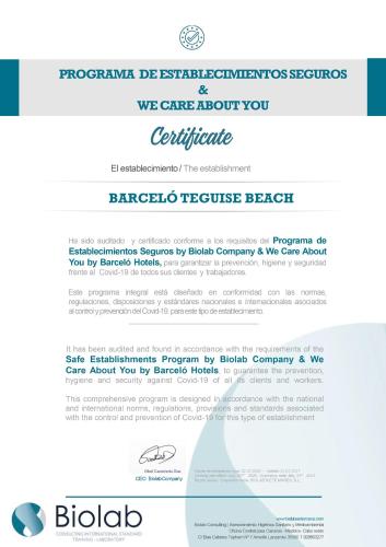 Barcelo Hotel Teguise Beach - Solo Adultos (Barcelo Hotel Teguise Beach - Adults Only)