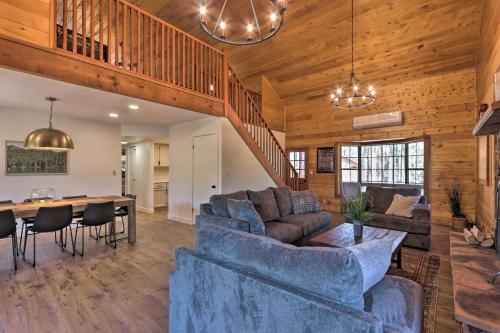 . Modern Pine Cabin with Game Room, Deck and Fire Pit!