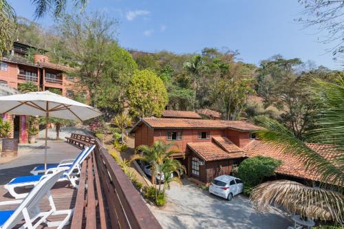 Erkély/terasz, Wood House in Itaipava