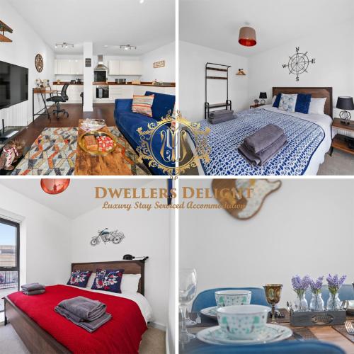 Stevenage Stylish 2 Bedroom Apartment, Upto 5 Guests At Dwellers Delight Luxury Stay Serviced Ac, Stevenage, Hertfordshire