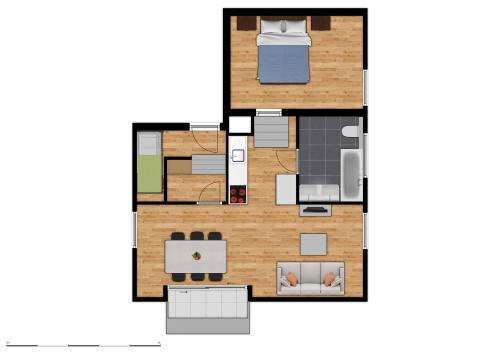 2 bedrooms, 3 beds