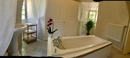 ห้องน้ำ, Hôtel Château Du Rey (Hotel Chateau Du Rey) in แซ็ง-ต็องเดร-เดอ-มาฌองกูล