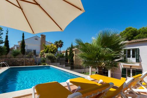 4 bedrooms villa at Pollensa 100 m away from the beach with sea view private pool and enclosed garden