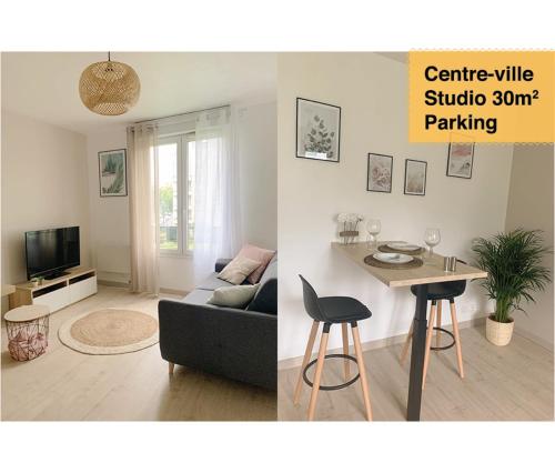 Chaleureux Studio 30m2 - Au pied de la Gare - PARKING - Location saisonnière - Cergy