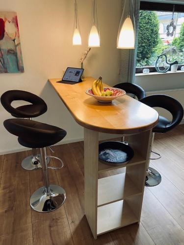 อาหารและเครื่องดื่ม, Ferienwohnung Tulpenweg mit Kaminofen in ไฮย์เกอร์