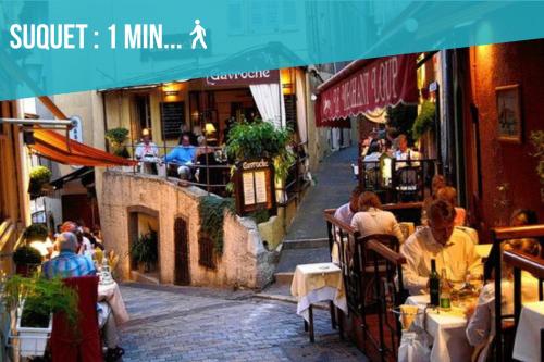 ห้องอาหาร, Duplex : Plage 300m, Clim, Netflix in เมืองเก่าเลอซูเกต์