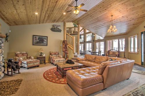 Expansive Ruth Lake Home with Dock, Fire Pit and Beach in Crosslake (MN)