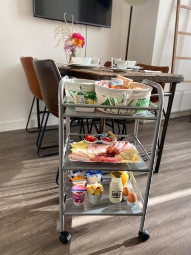 Zimtown 4-Tier Drawer Storage Rolling Cart Organizer Plastic Drawers Unit  with Wheels for Bedroom Bathroom 
