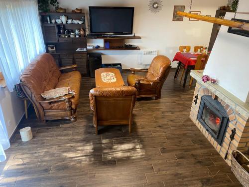 Ruang bersama/area TV, Chata pod javorem in Frymburk