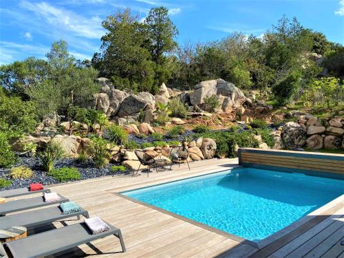 Villa-Piscine-Climatisation-BBQ-Proche Plage de Palombaggia