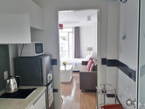 kuchnia, Saigon Apartments 2 in Dzielnica 8.