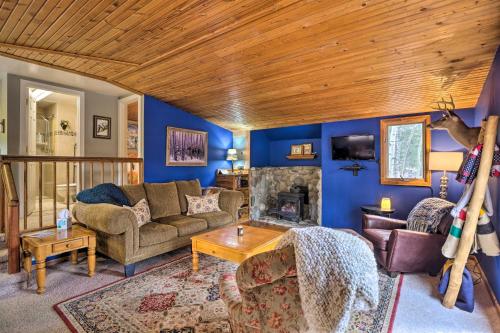 Creekside Alma Cabin with Deck Fire Pit and View!