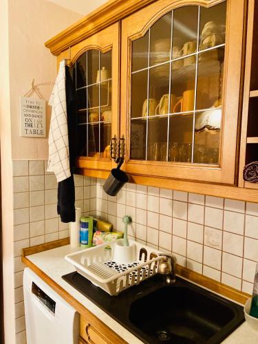 廚房, Kleines Ferienzimmer Uckermark in 卡塞科