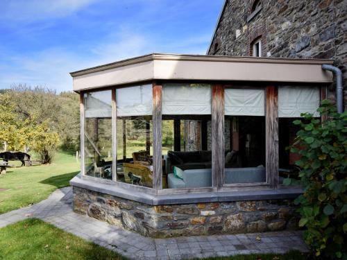 Rustic house with sunroom