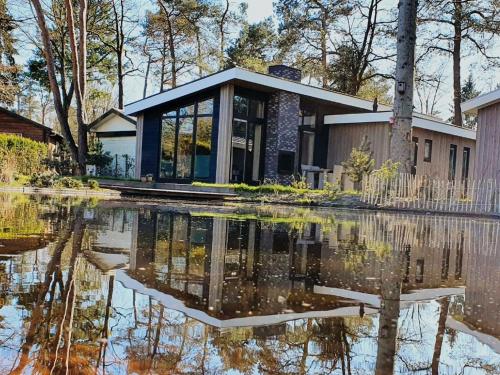 Cozy chalet with jetty at De Veluwe nature reserve