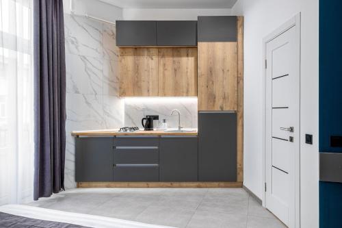 廚房, Modern studio apartment in the city of center in 萊策基維斯基區