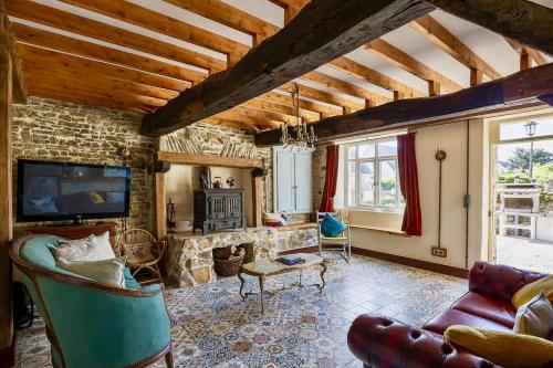 Спільний лаунж/ТБ зона, Glatigny Farmhouse - close to beach - proche de la plage in Денвіль