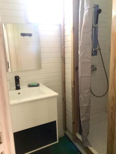 Banheiro, Bungalow charmant à Trois-Rivières avec piscine privée (Bungalow charmant a Trois-Rivieres avec piscine privee) in Trois-Rivieres