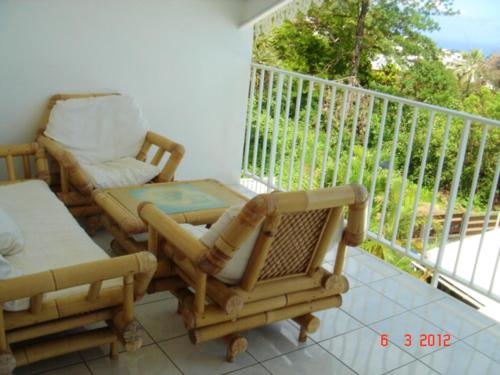 شرفة/ تراس, Appartement spacieux a Bois des Nefles, 70 m², piscine partagee in Saint Paul